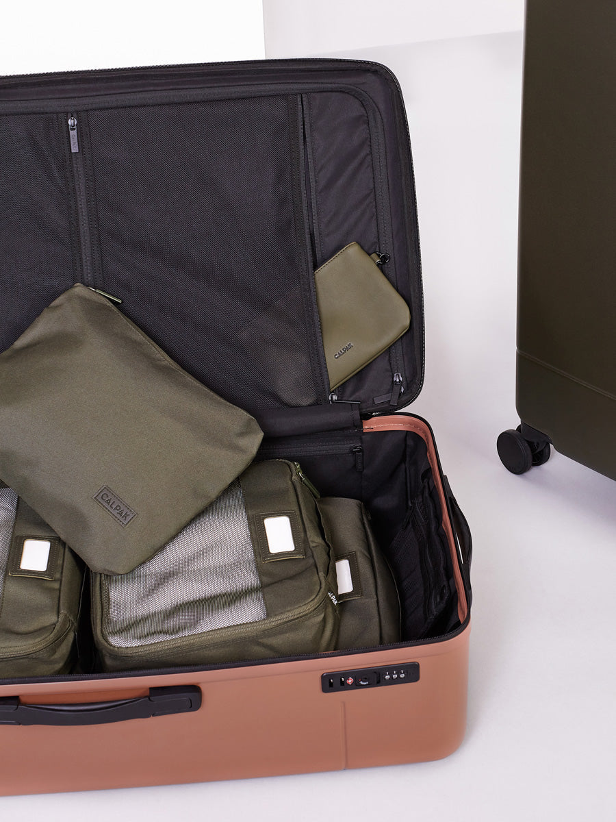 CALPAK 5 piece set of luggage organizers for travelling; PC1601-MOSS