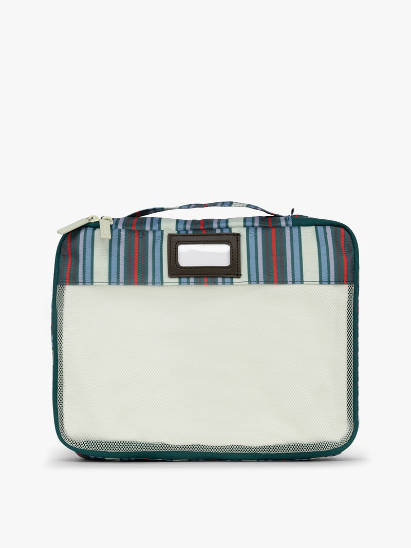 One of CALPAK 5pc Packing Cubes Set in multicolor stripe