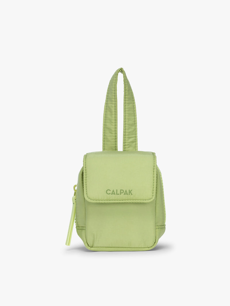 CALPAK Baby Collection Pacifier Pouch in light green Lime front view