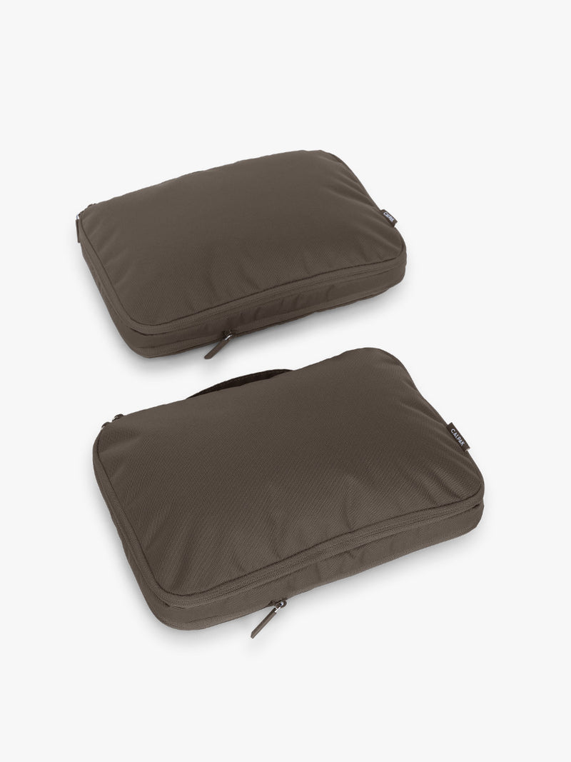 CALPAK Medium Compression Packing Cubes in brown Mushroom