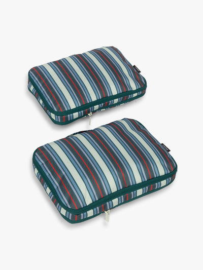 CALPAK Medium Compression Packing Cubes in multicolor stripe; PCC2201-RIVIERA-STRIPE view 1