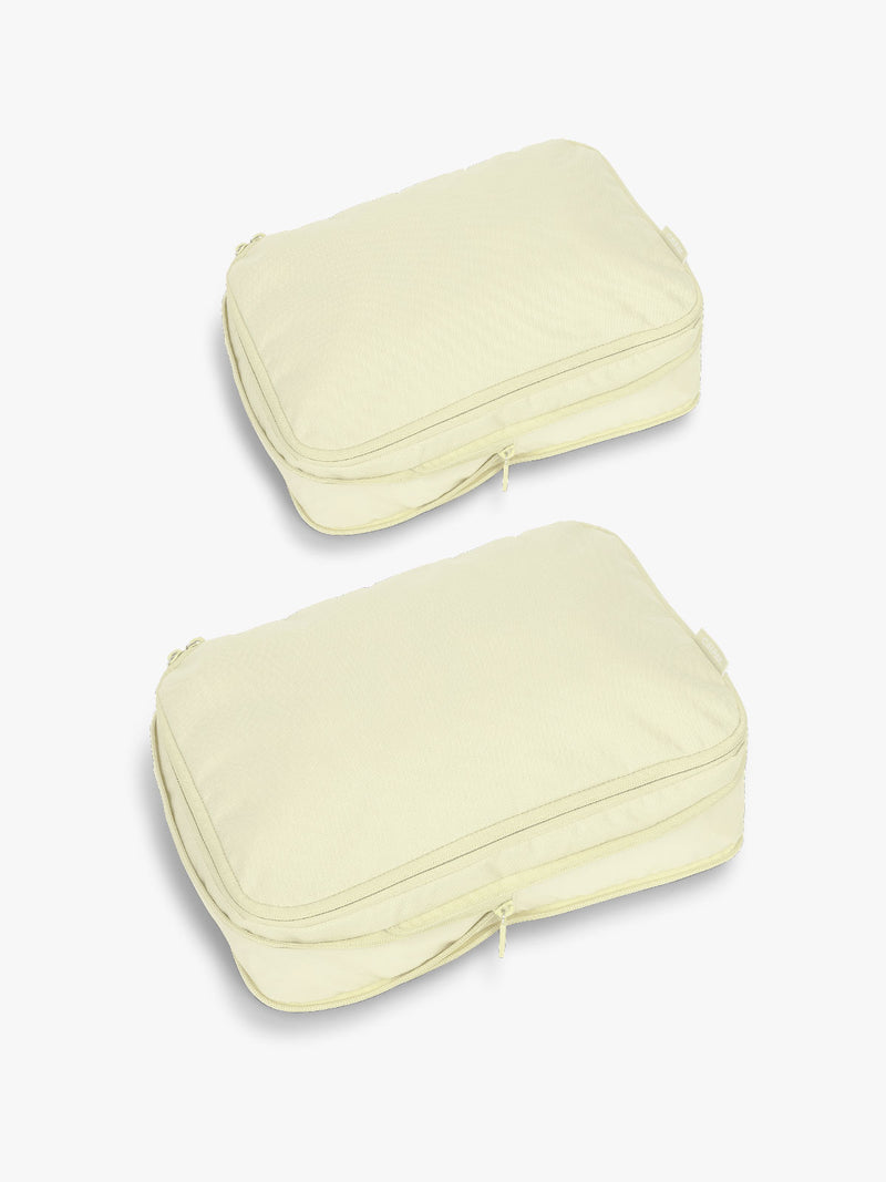 Uncompressed CALPAK Medium Compression Packing Cubes in light green Celadon