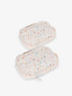 CALPAK small compression packing cubes in beige and multi-colored speckle; PCS2301-SPECKLE