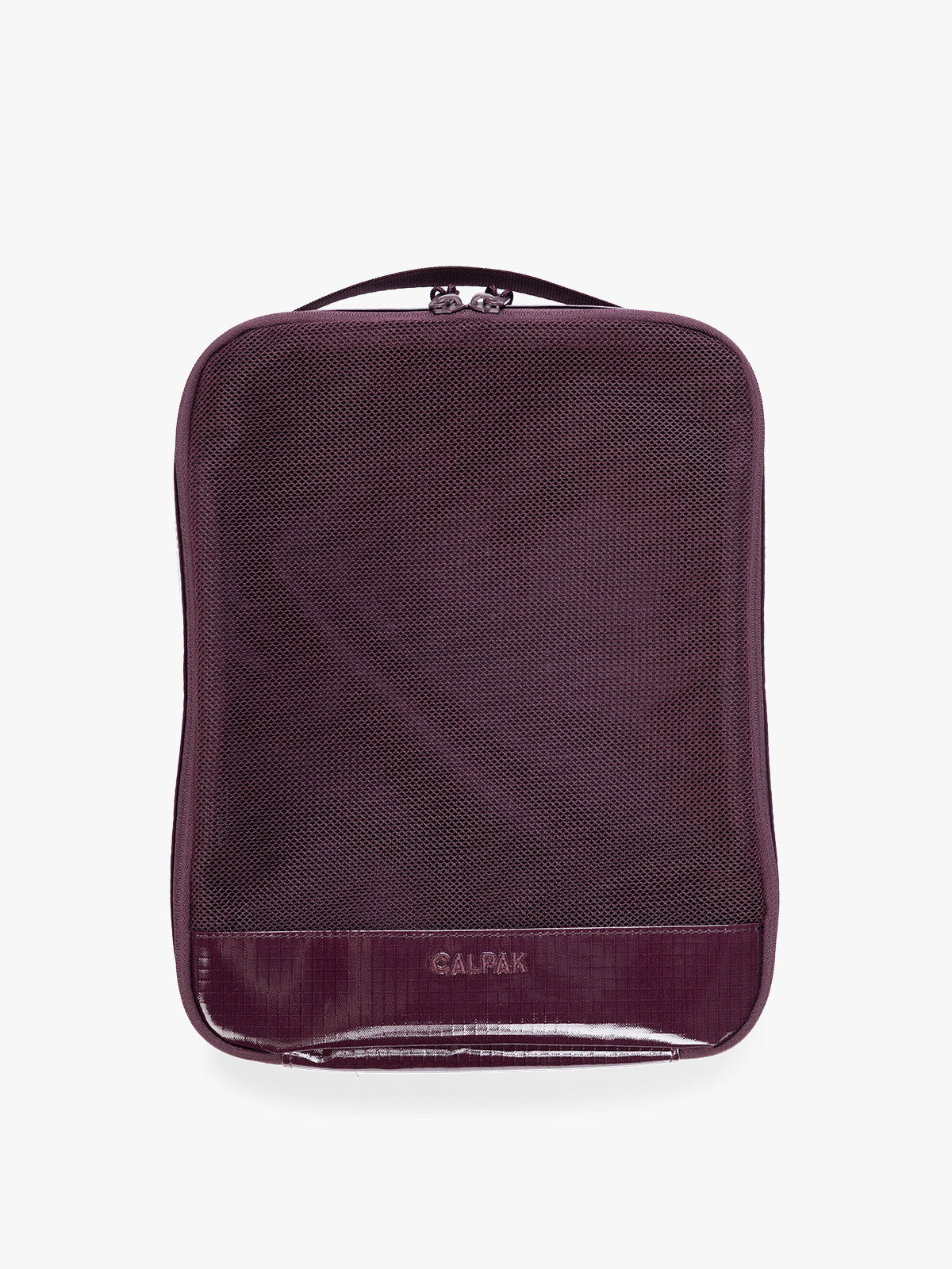 Large size packing cube of CALPAK Terra 5pc Packing Cube Set in dark red Dark Cherry on a white background; PCT2601-DARK-CHERRY