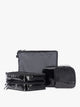 CALPAK Terra 5-Piece Packing Cube Set in black Obsidian with two small cubes, two medium cubes, and one large mesh cube with zippers and mesh; PCT2601-OBSIDIAN