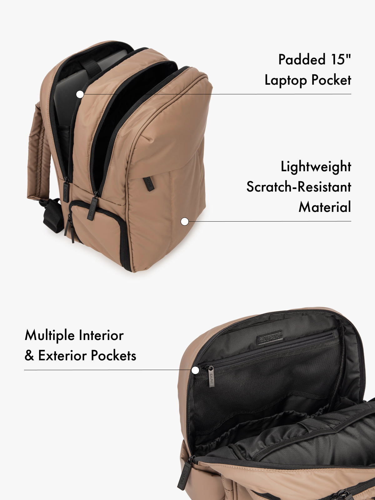 Luka 15 inch Laptop Backpack in Chocolate | CALPAK