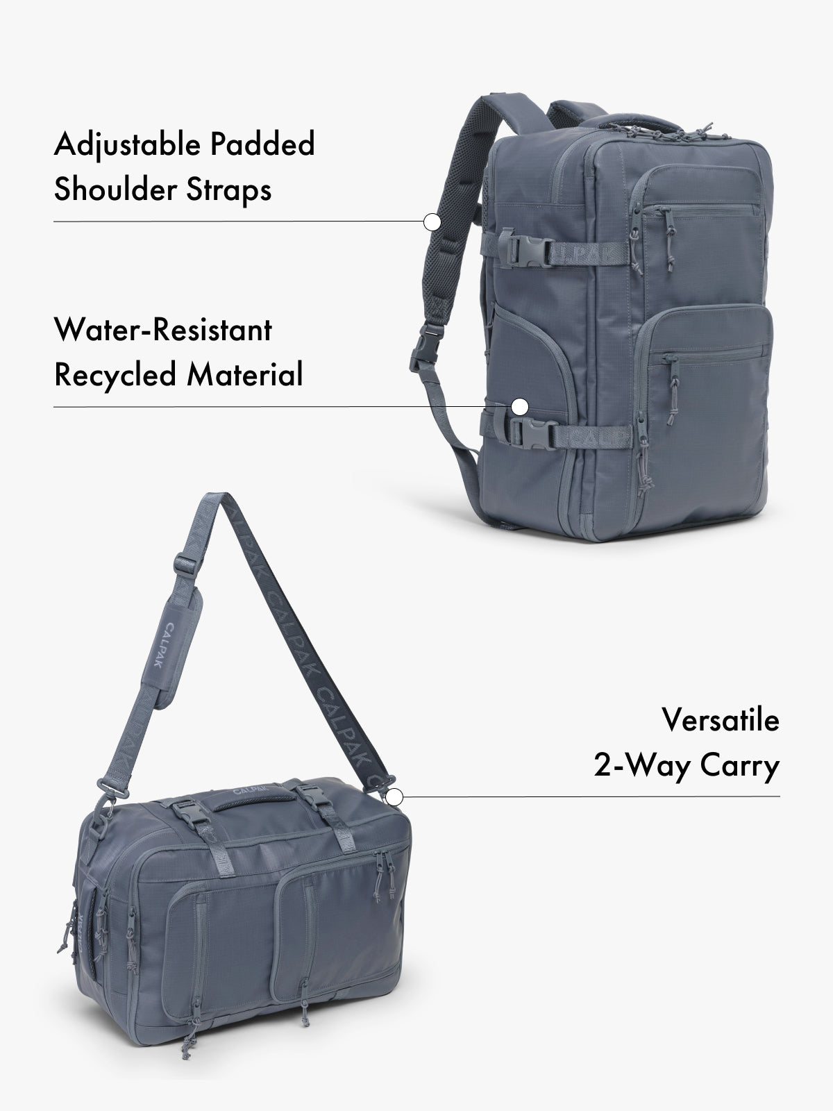 Terra 26L Laptop Duffel Backpack in Indigo | CALPAK