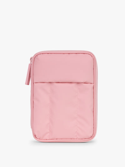 CALPAK Luka Zippered Passport Wallet in pink Blossom; PZW2301-BLOSSOM view 1