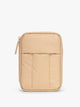 CALPAK Luka Zip Passport Wallet in beige Latte on a white background; PZW2301-LATTE
