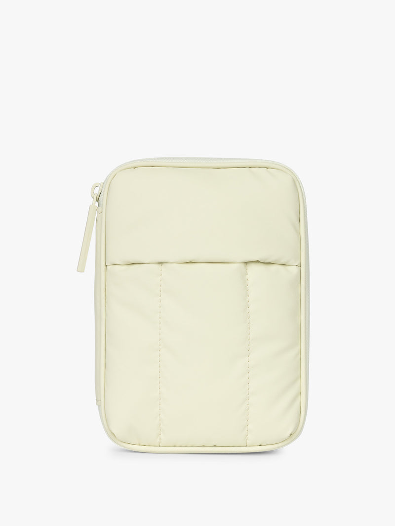 CALPAK Luka Zip Passport Wallet in light green Celadon