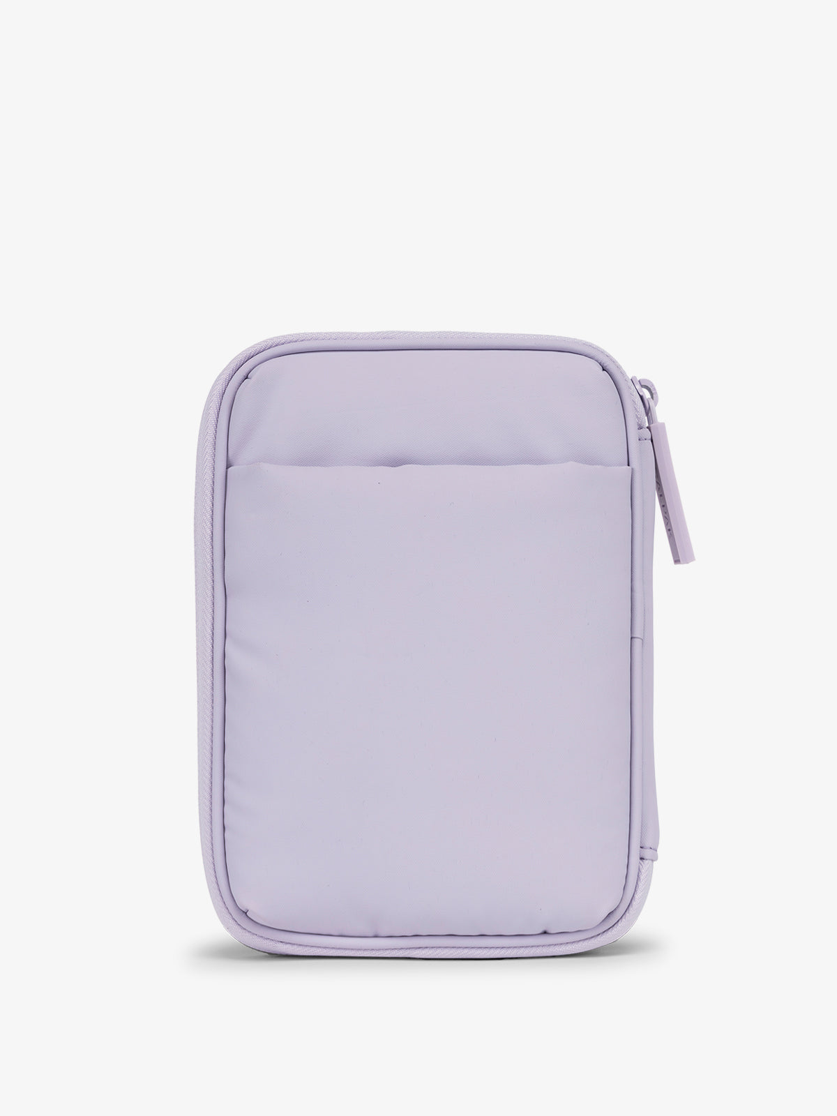 CALPAK Luka Passport Zippered Wallet back view in lavender purple Orchid; PZW2301-ORCHID