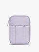 CALPAK Luka Passport Zippered Wallet front view in lavender purple Orchid; PZW2301-ORCHID