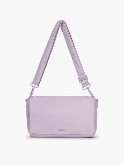 CALPAK Convertible Stroller Caddy Crossbody in lavender purple Orchid; SCB2401-ORCHID