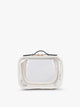 CALPAK Small Clear Cosmetics Case in White front view; CCM2001-WHITE