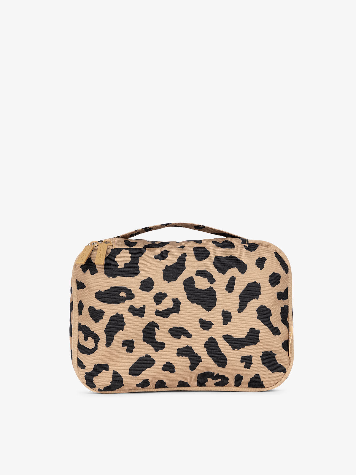 CALPAK small packing cubes with top handle in cheetah print; PCS2301-CHEETAH