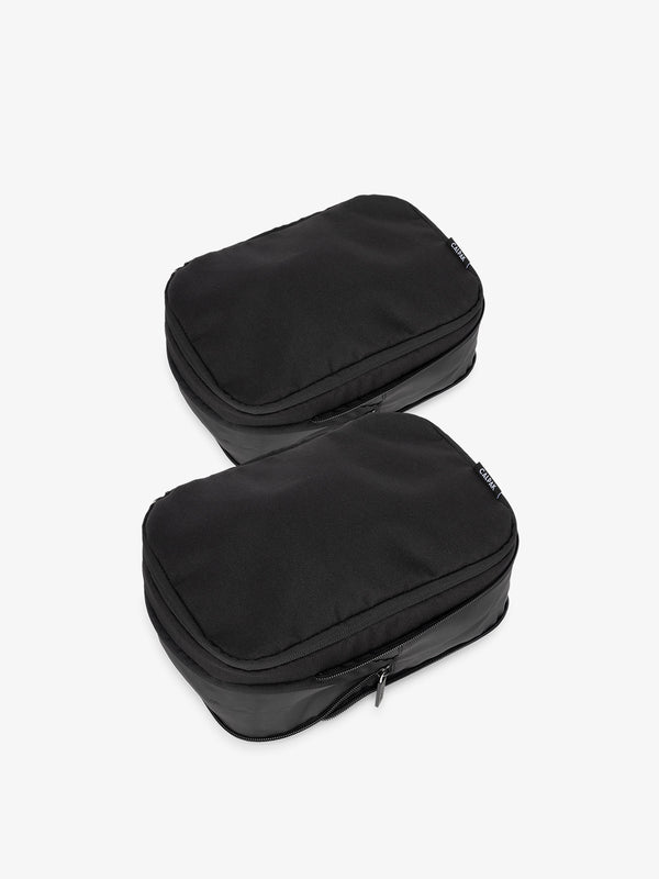 CALPAK small compression packing cubes with top handles and expandable by 4.5 inches in black