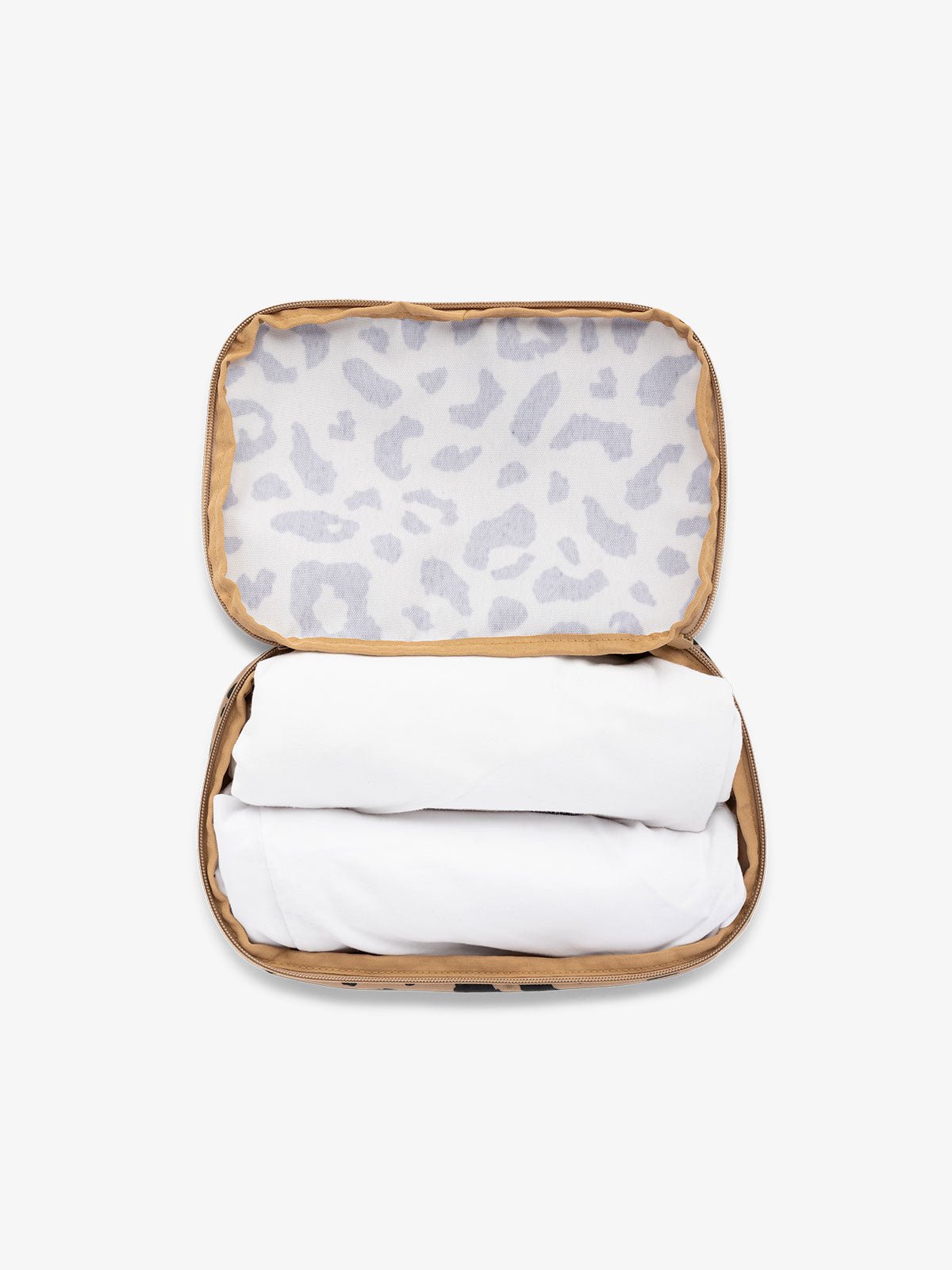 CALPAK small packing cubes for travel made with durable material in cheetah