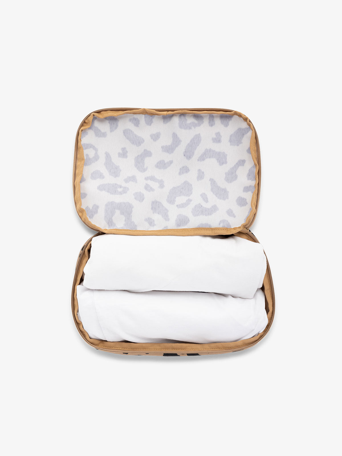 CALPAK small packing cubes for travel made with durable material in cheetah; PCS2301-CHEETAH
