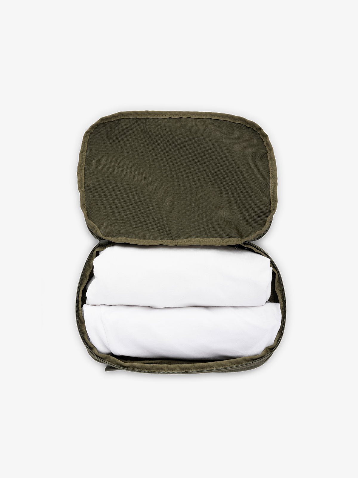 CALPAK small packing cubes for travel made with durable material in moss