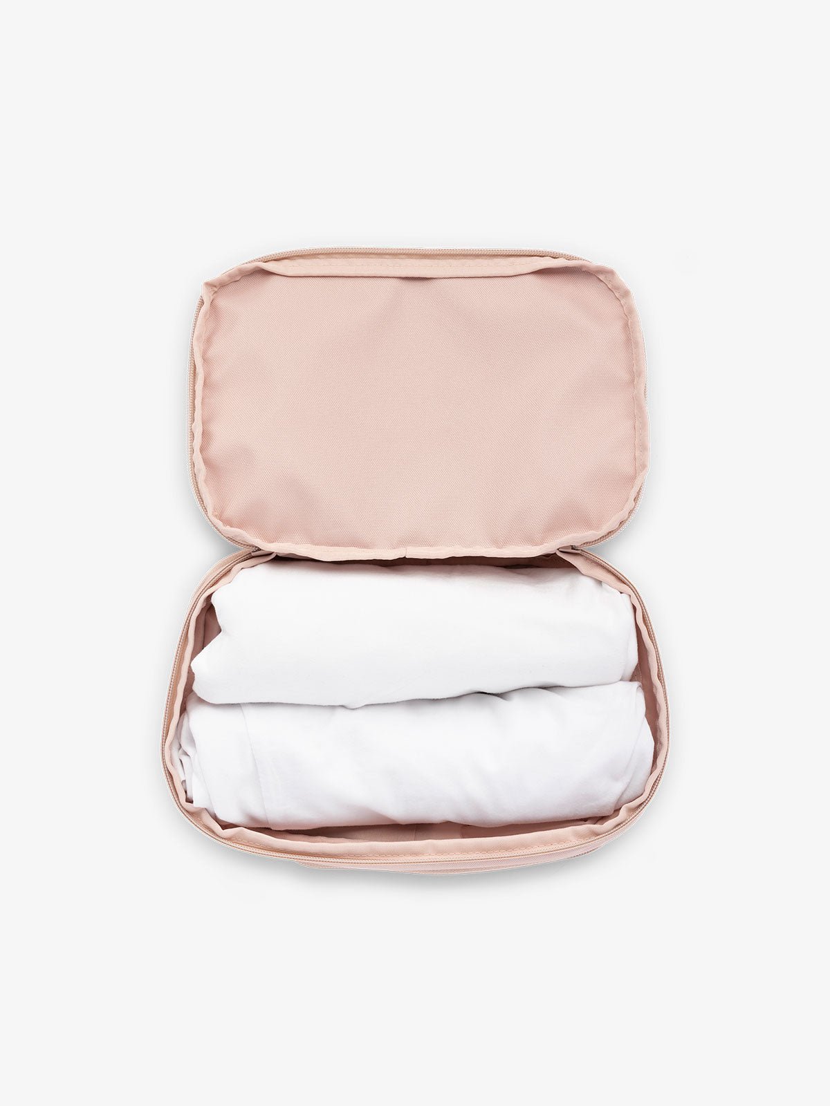CALPAK small packing cubes for travel made with durable material in pink sand