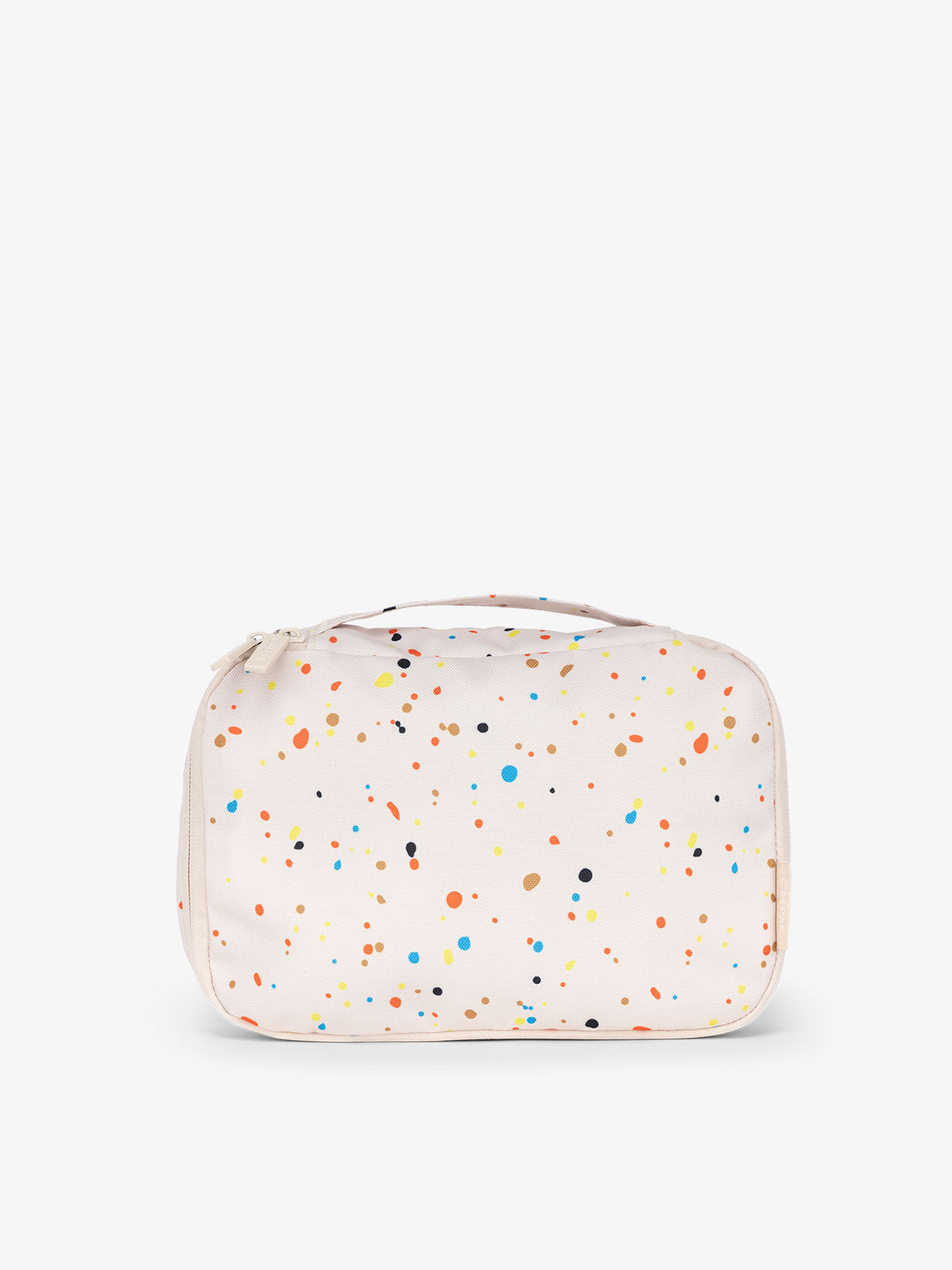 CALPAK small packing cubes with top handle in multi-colored speckle; PCS2301-SPECKLE