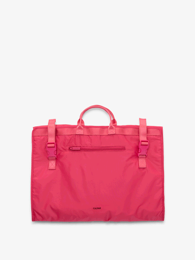 CALPAK Compakt small foldable garment bag in with handle in dragonfruit; KGS2001-DRAGONFRUIT