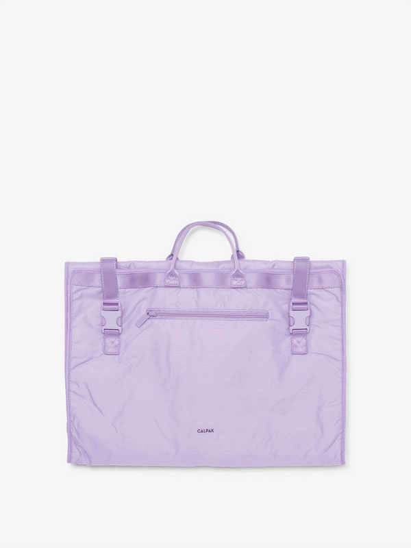 CALPAK Compakt small foldable garment bag in with handle in orchid