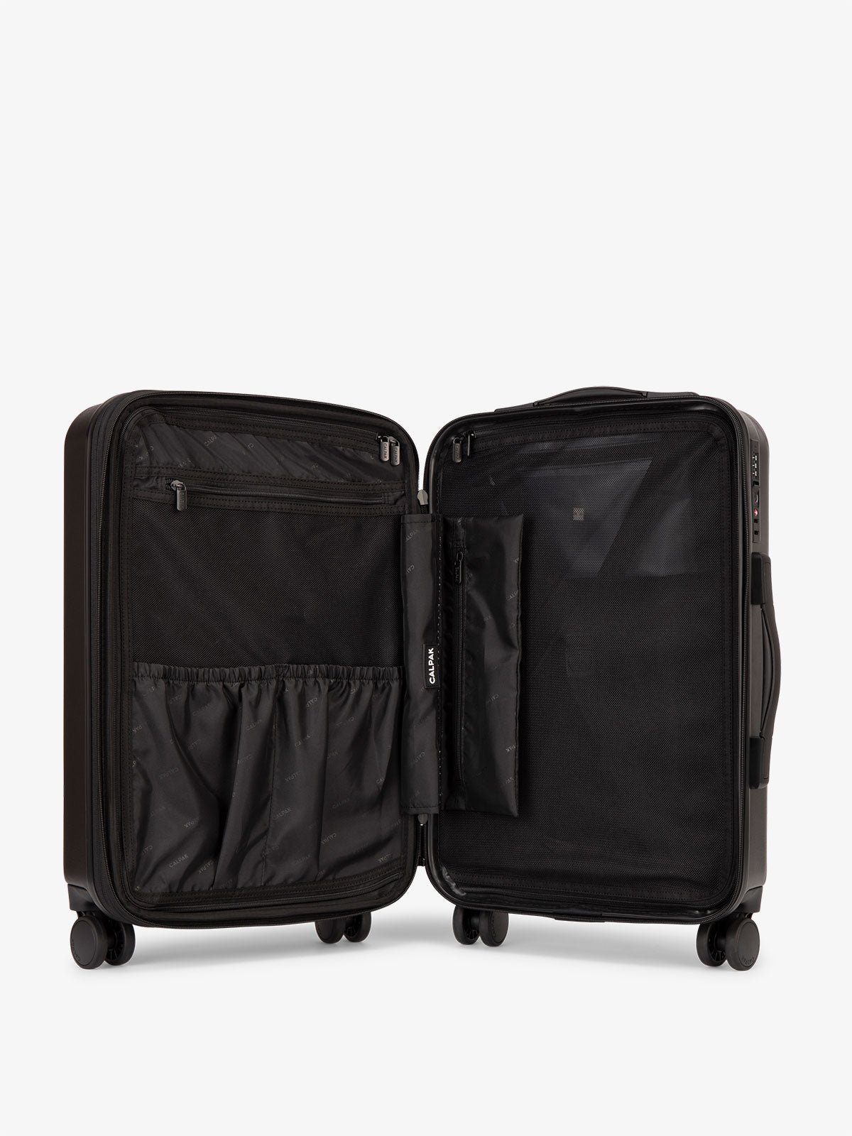 starter bundle luggage interior compartments with compression straps