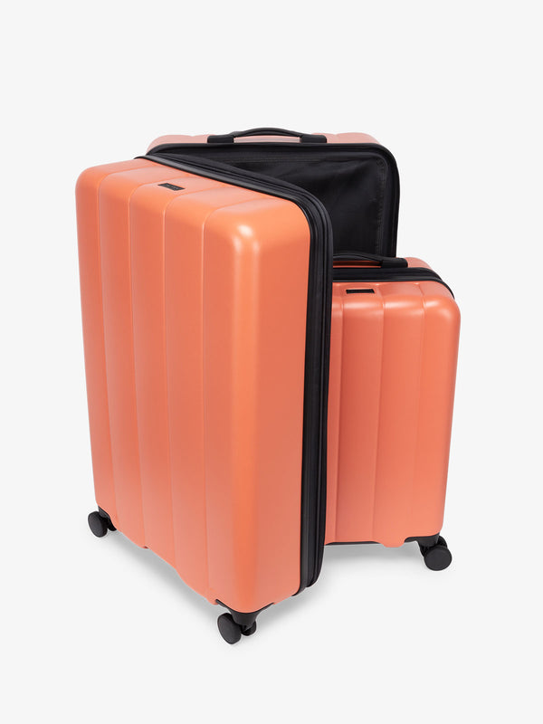 CALPAK Starter Bundle 2 piece hard side luggage set with 360 spinner wheels in persimmon