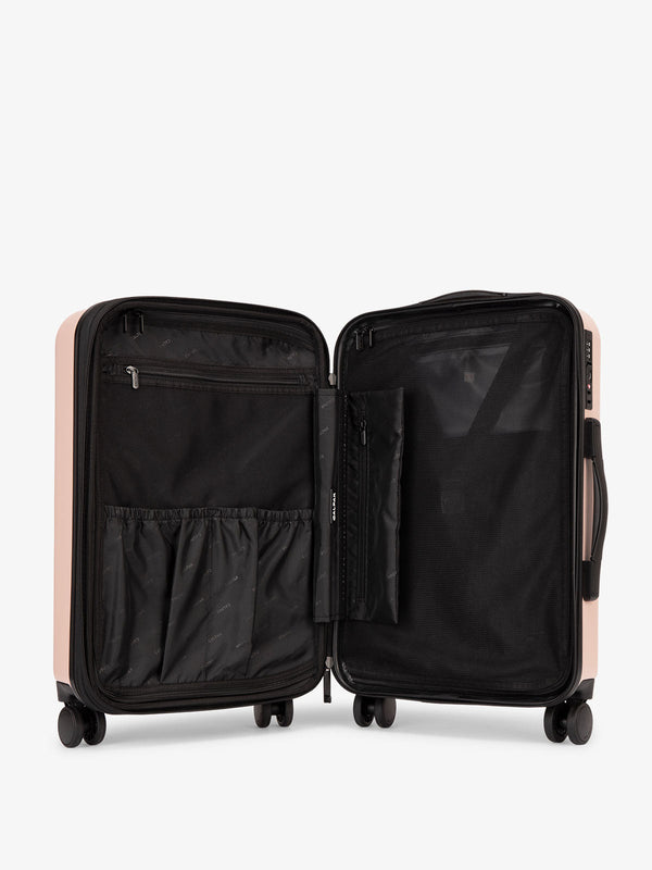 CALPAK starter bundle luggage interior compartments with compression straps