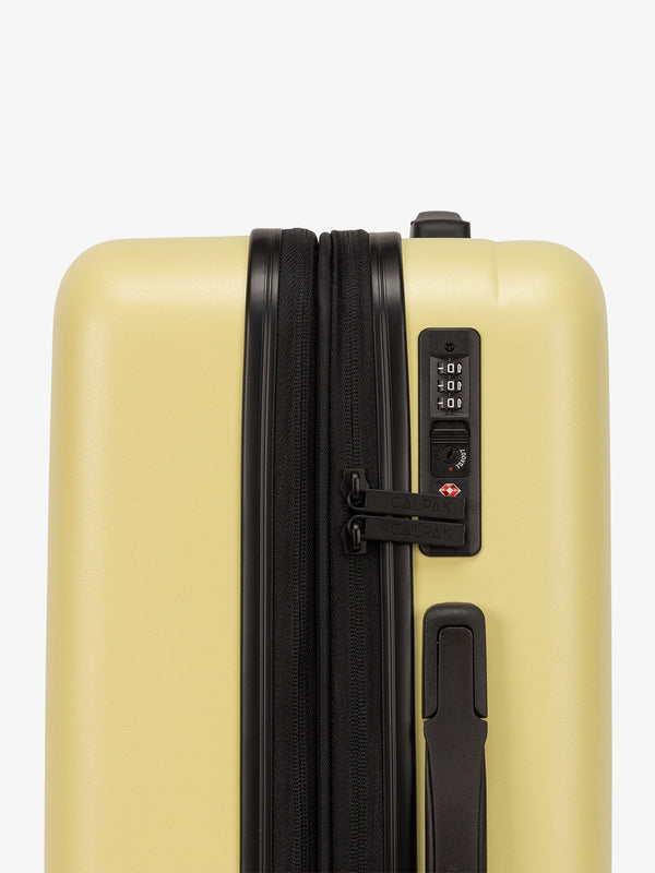CALPAK Starter Bundle expandable Luggage set with TSA approved Lock in butter yellow