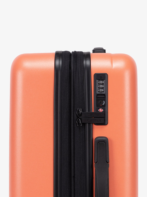 CALPAK Starter Bundle expandable Luggage set with TSA approved Lock in persimmon orange