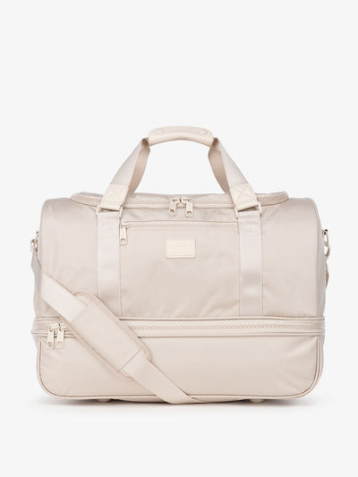 CALPAK Stevyn duffel bag in cream dune; DST7019-DUNE view 1