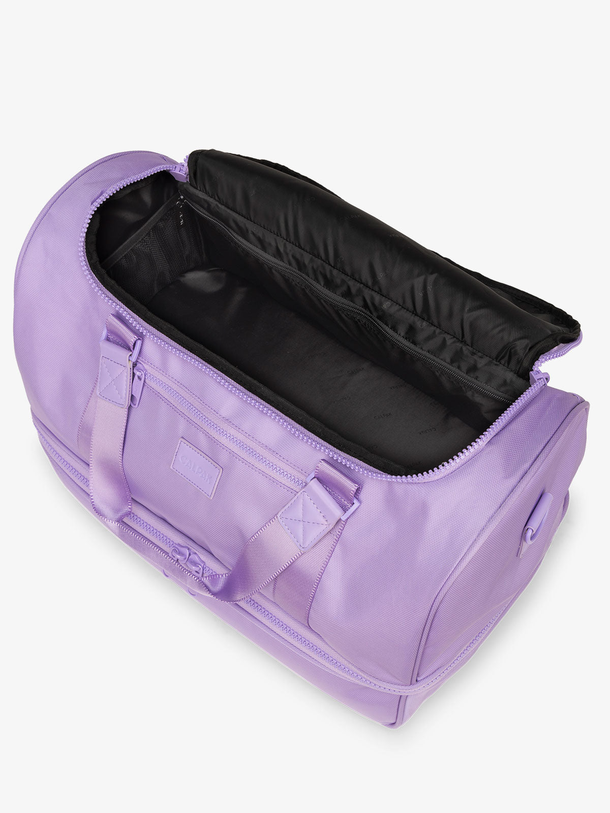 CALPAK Stevyn Duffel with multiple interior pockets in purple; DST7019-ORCHID