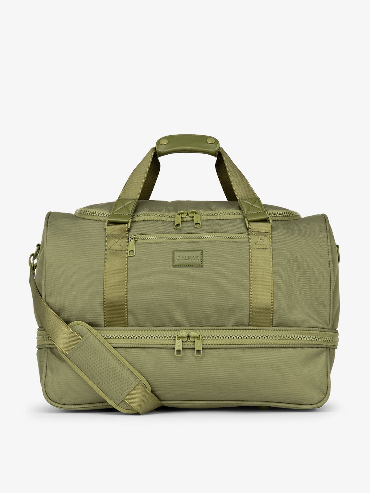 CALPAK Stevyn Duffel bag with removable crossbody strap in pistachio; DST7019-PISTACHIO