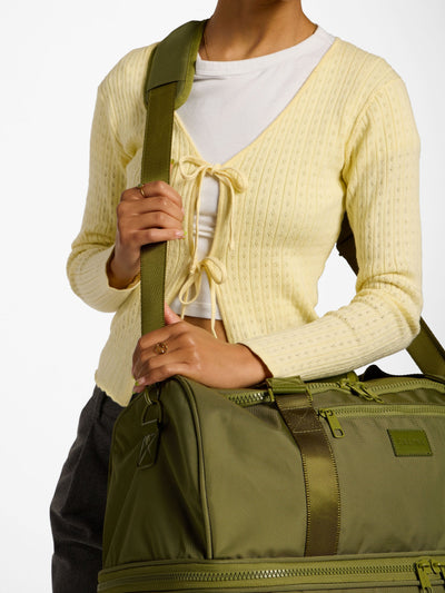 CALPAK Stevyn Duffel bag with removable crossbody strap in pistachio; DST7019-PISTACHIO view 2