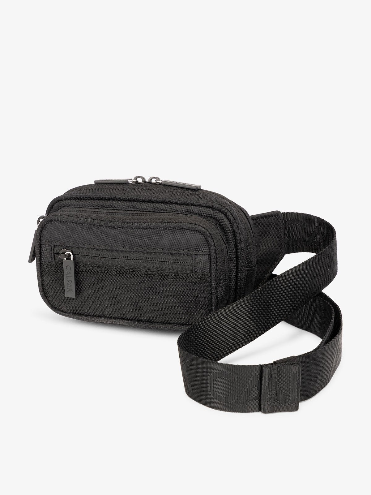 CALPAK Stevyn Fanny Pack with adjustable crossbody strap in black