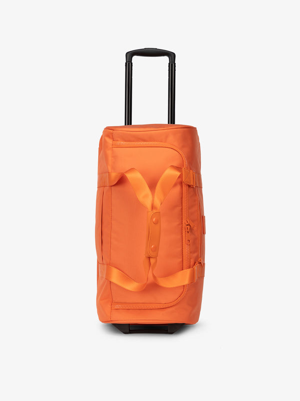 CALPAK Stevyn Rolling Duffle carry-on 22-inch bag in orange