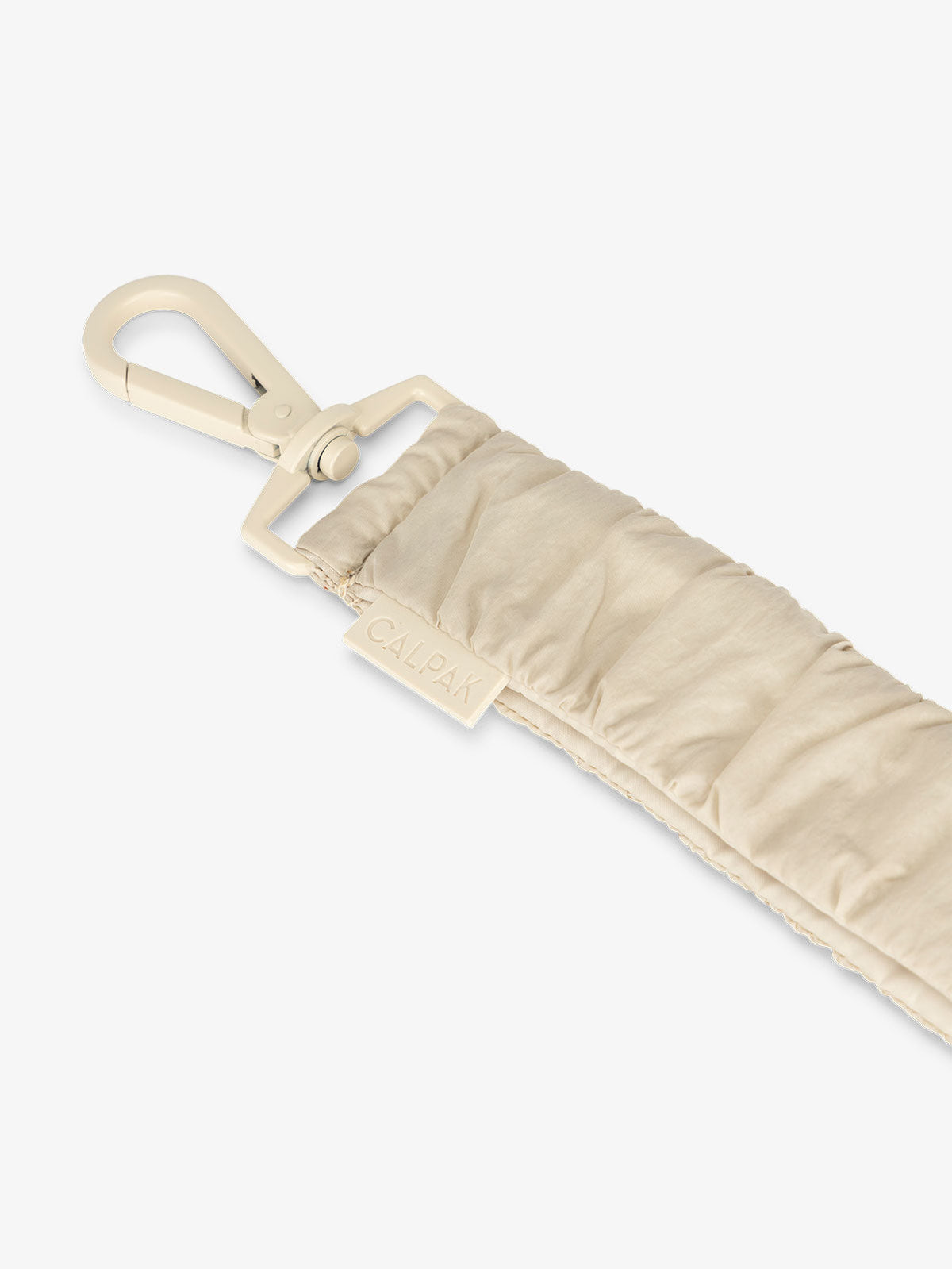 CALPAK diaper bag stroller straps with dog clips for d-rings in beige oatmeal; STP2401-OATMEAL