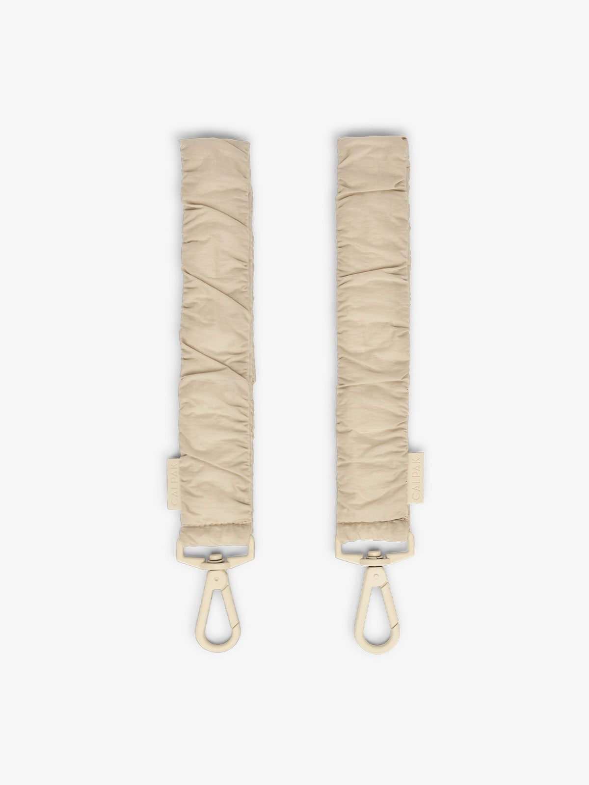 CALPAK Stroller Straps for Diaper Bag made with Oeko-Tex certified, recycled, and water-resistant materials in oatmeal; STP2401-OATMEAL