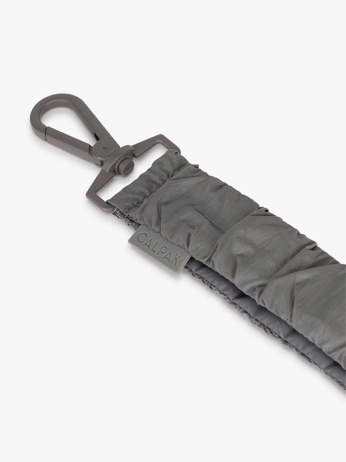 CALPAK diaper bag stroller straps with dog clips for d-rings in gray slate