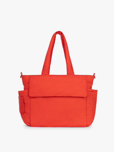 CALPAK Diaper Tote bag in red Tomato; TBB2401-TOMATO view 1
