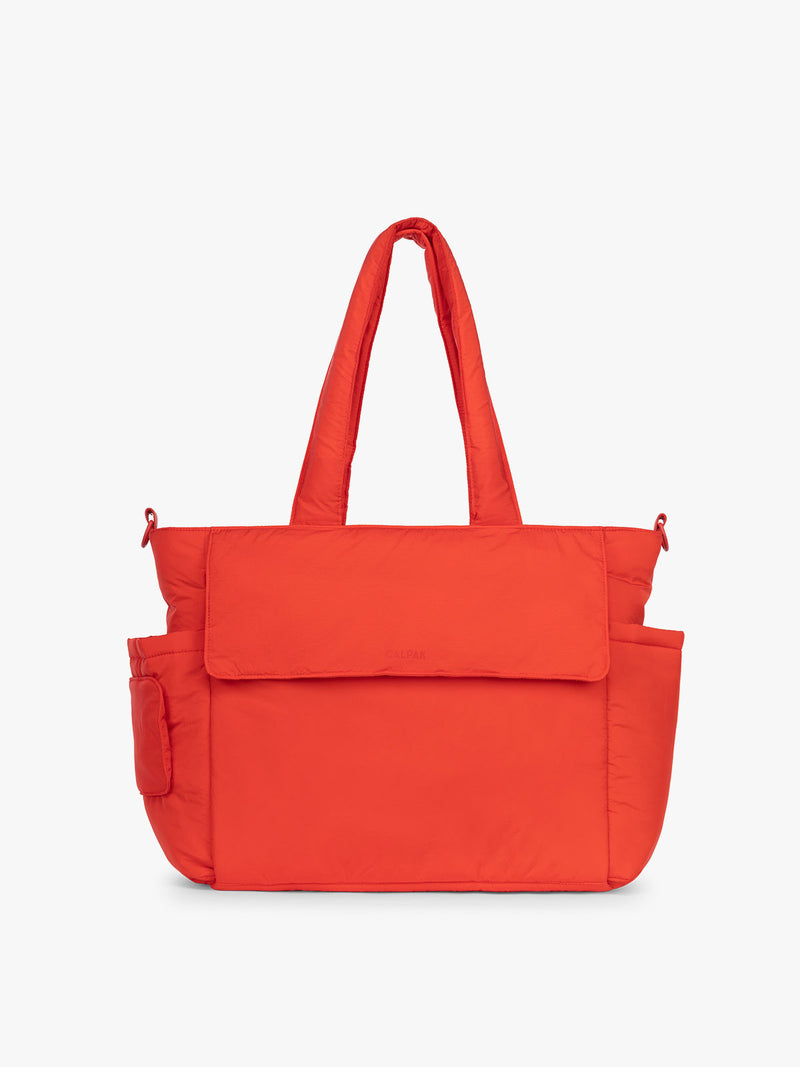 CALPAK Diaper Tote bag in red Tomato
