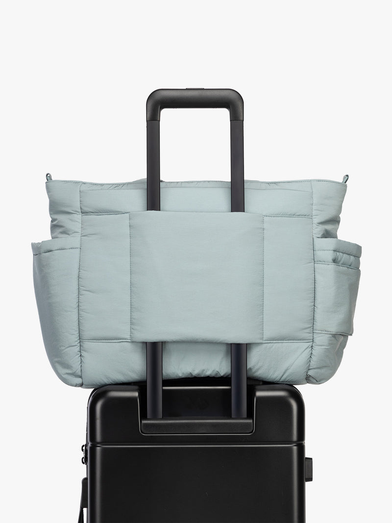 Diaper Tote Bag with Laptop Sleeve in Bluebell Diaper Tote Bag with Laptop Sleeve in Bluebell