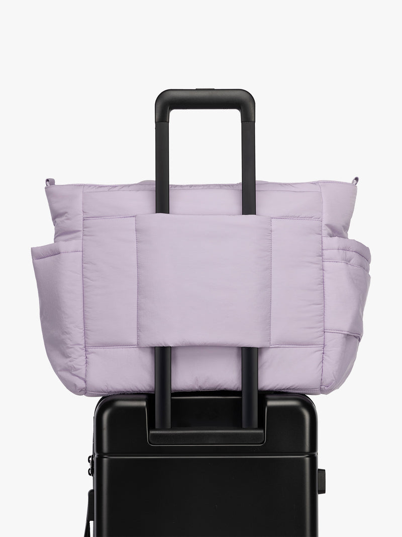 best travel diaper tote bag Diaper Tote Bag with Laptop Sleeve in Orchid
