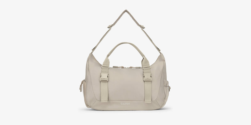 CALPAK Fit Gym Bag in beige color Griege