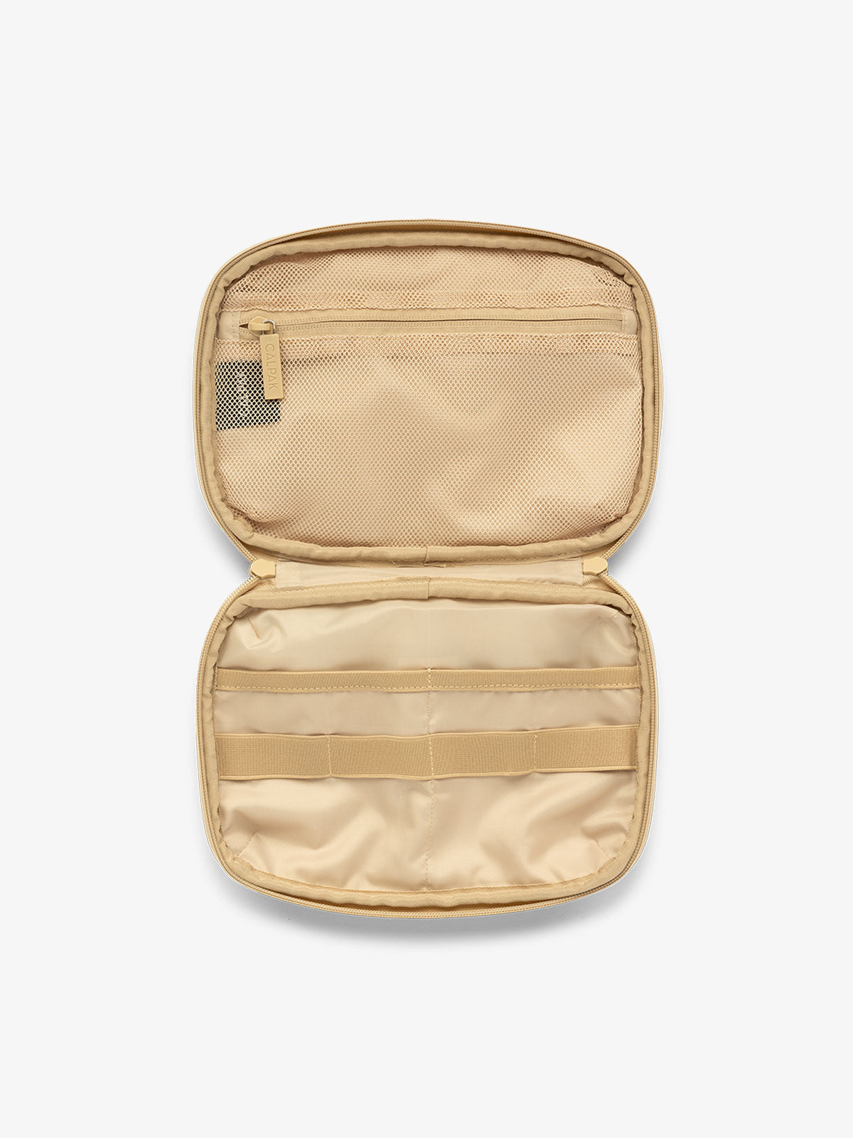CALPAK tech and electronics organizer for travel in beige oatmeal; ATC2001-OATMEAL