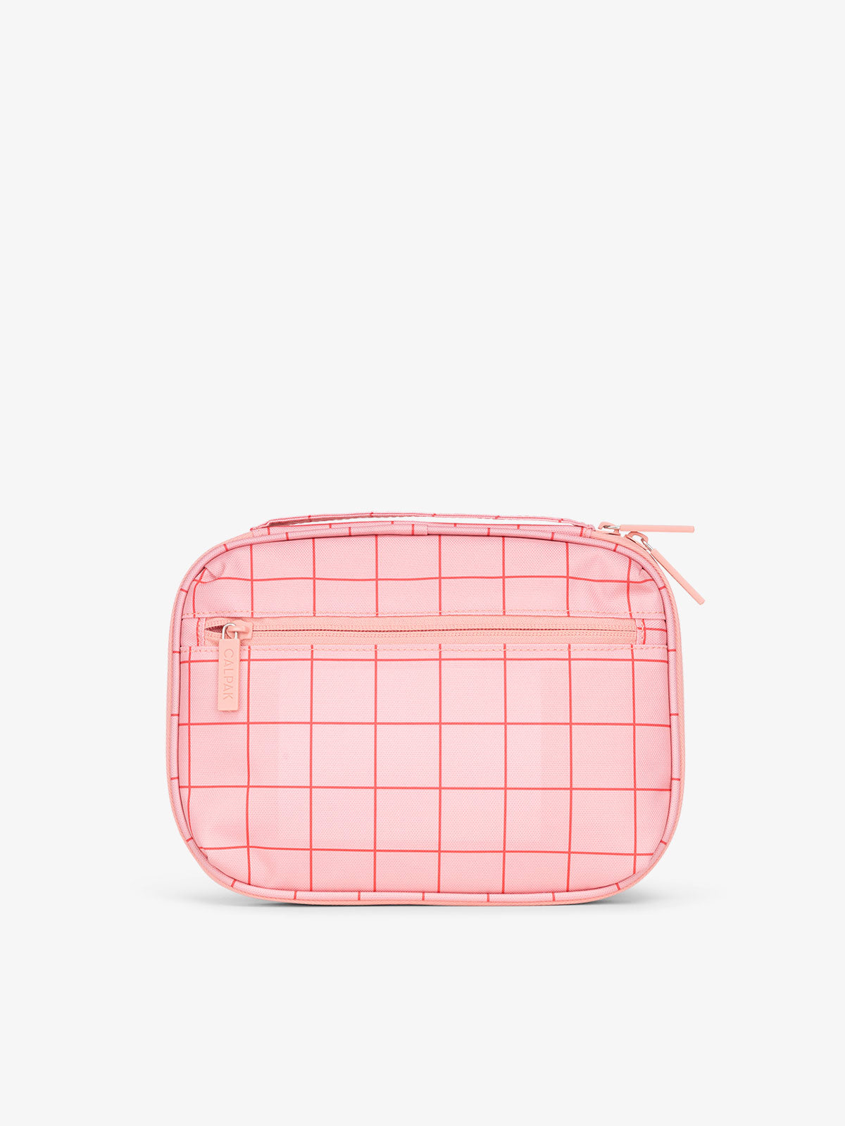 CALPAK tech and cables organizer bag in pink grid; ATC2001-PINK-GRID