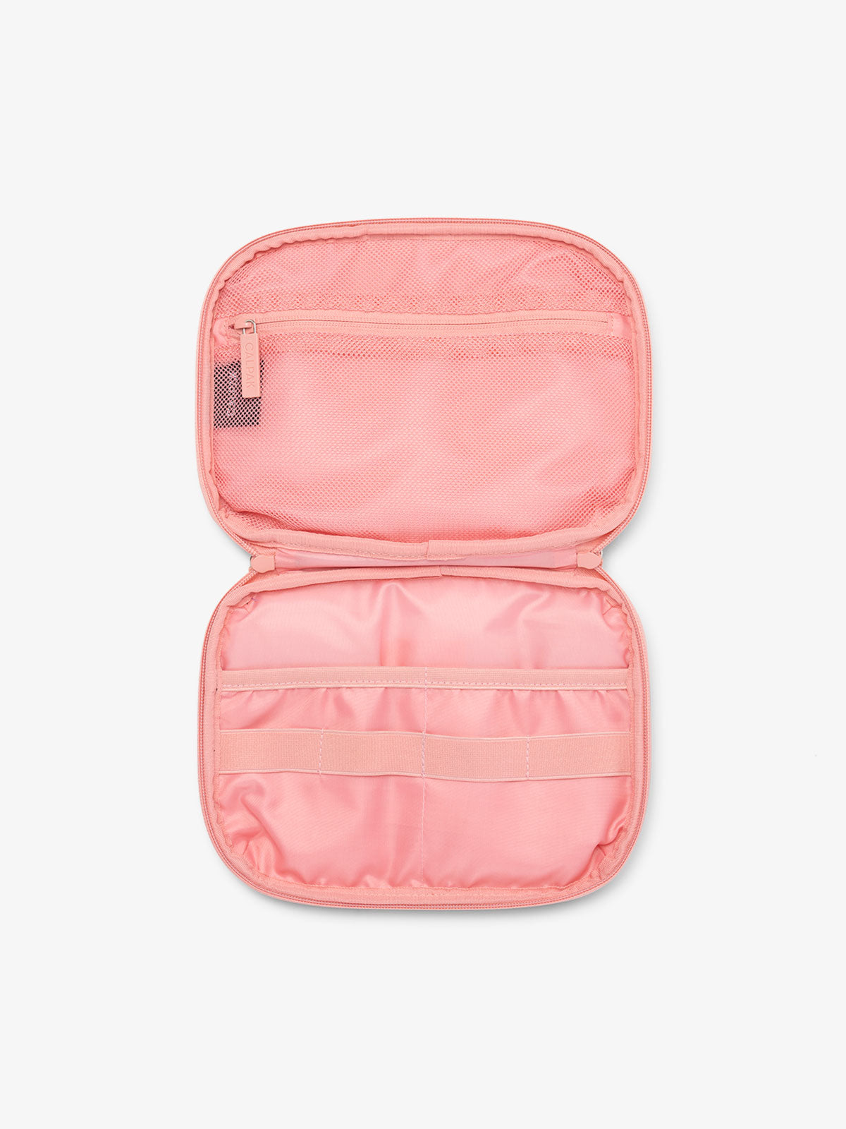 CALPAK tech and electronics organizer for travel in pink grid; ATC2001-PINK-GRID