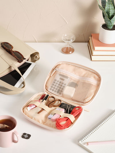 CALPAK cables organizer bag in polka dot; ATC2001-POLKA-DOT view 2